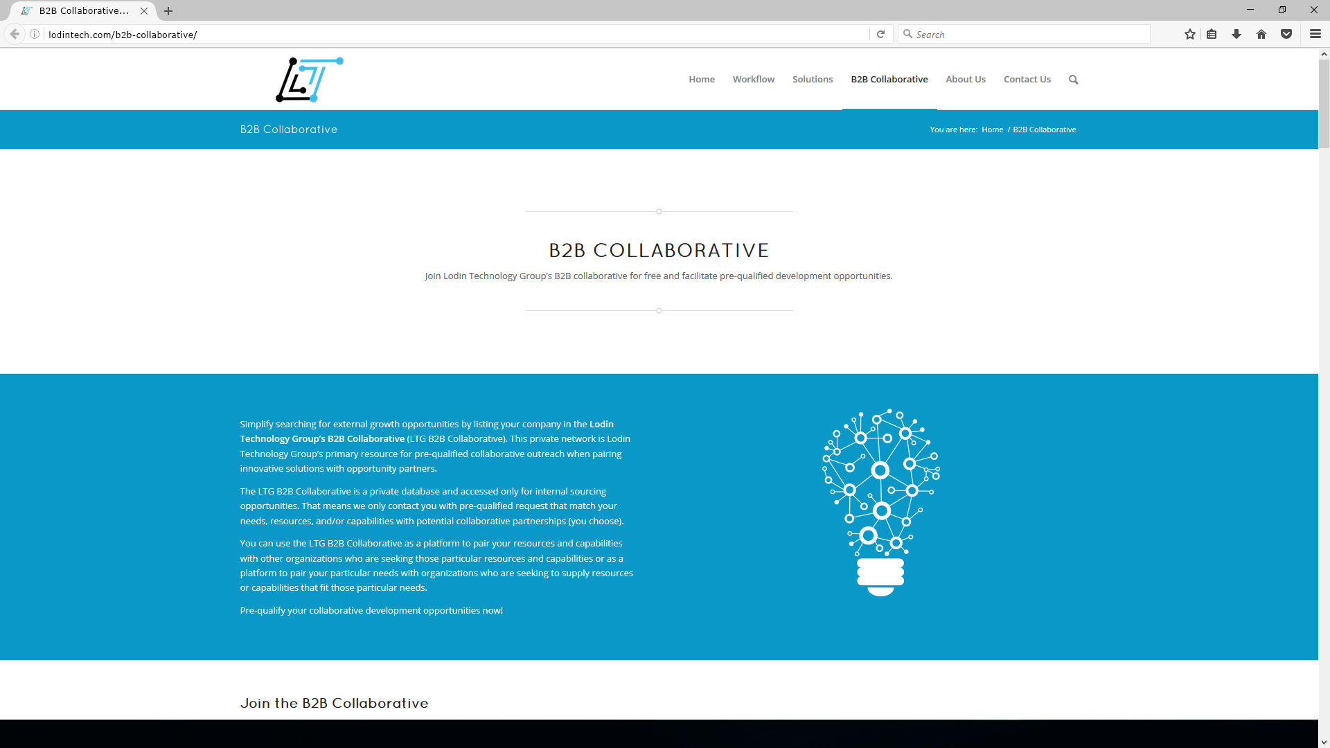 Lodin Tech B2B Page Design