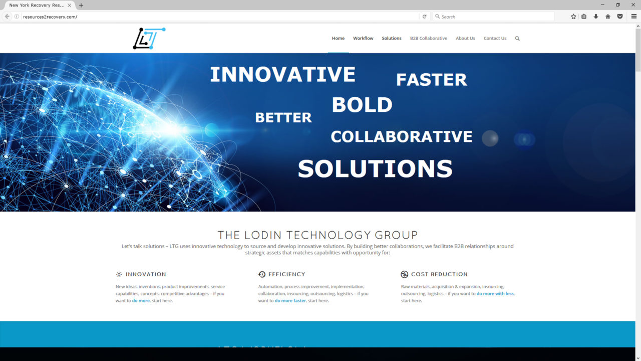 Lodin Tech Home Page Design