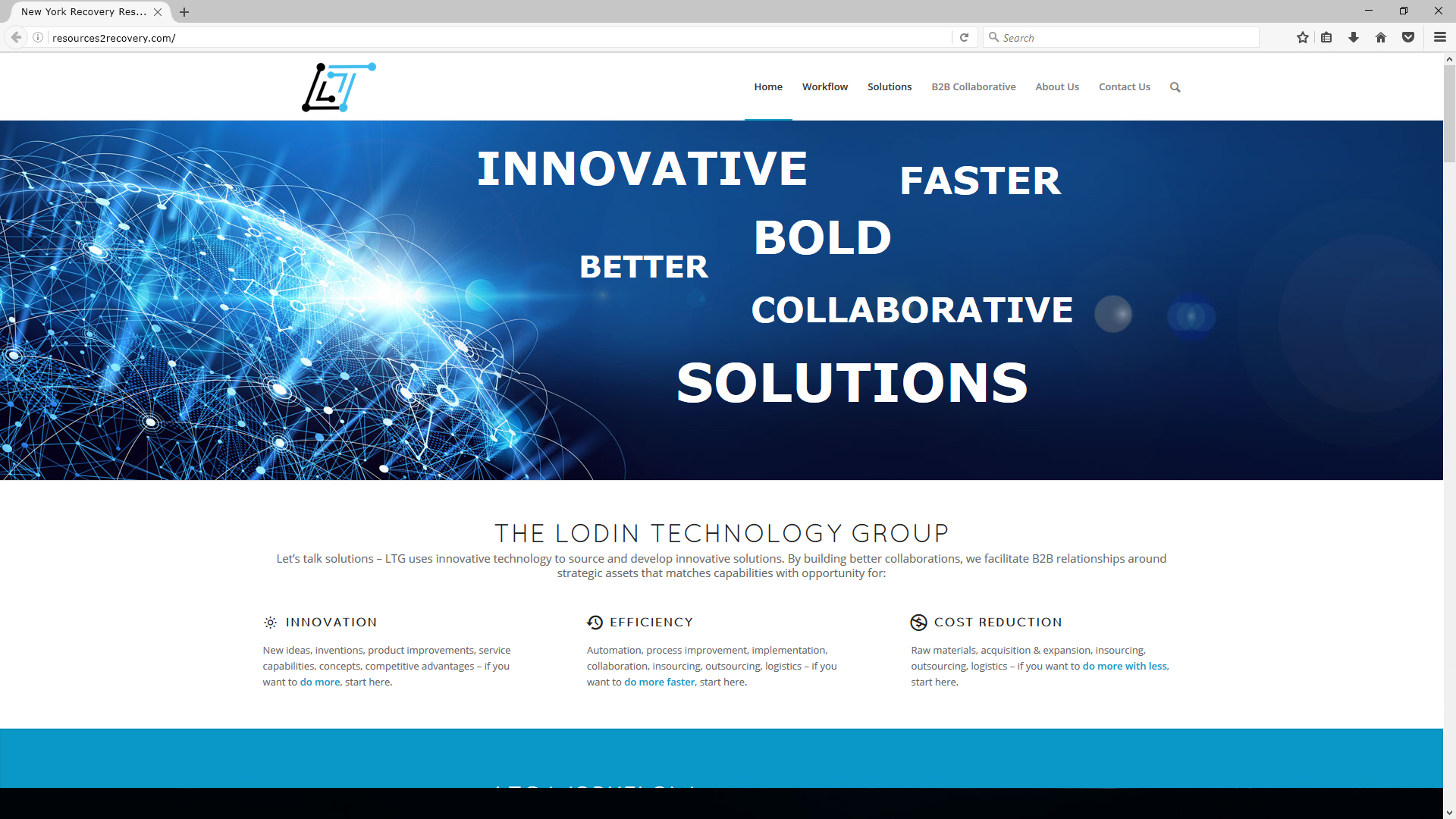 Lodin Tech Home Page Design